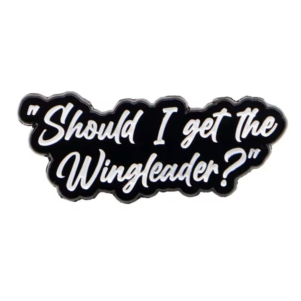 Black and White Fourth Wing Romantasy Book Lover Enamel Pin